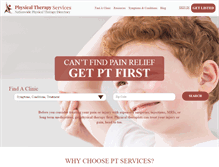 Tablet Screenshot of physicaltherapyservices.com